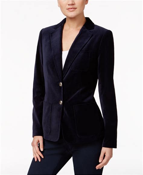 saco blazer mujer tommy hilfiger|tommy hilfiger blazer macy's.